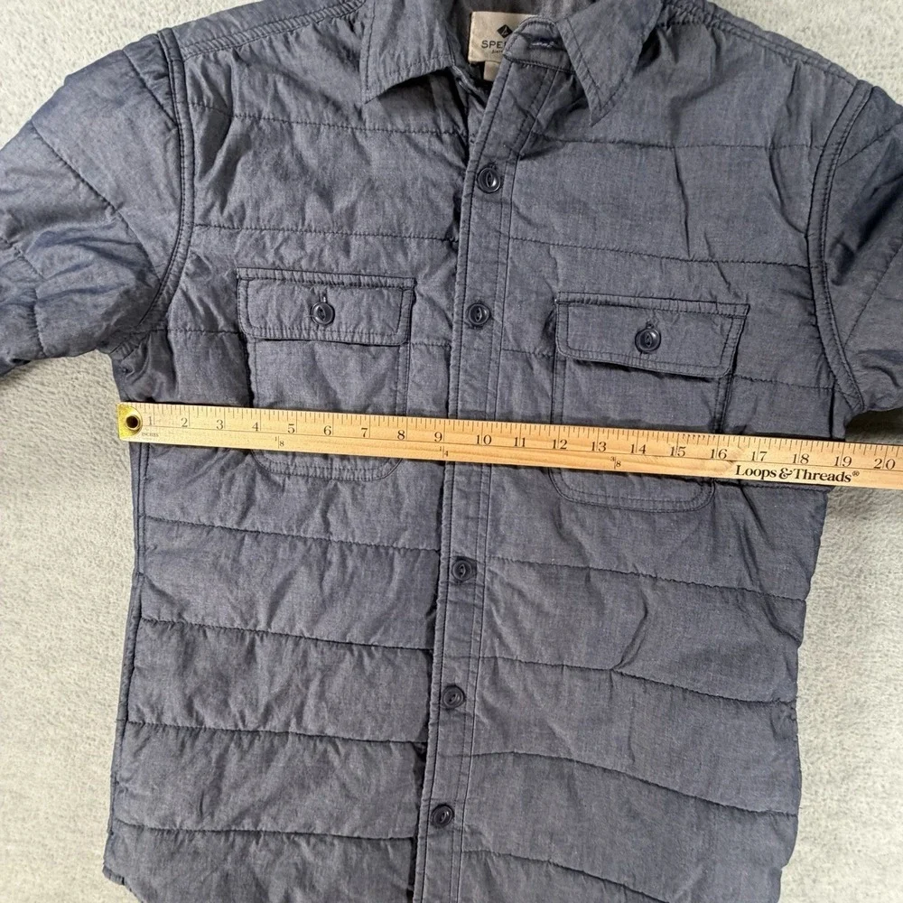 Sperry Quilted Mens S Shirt‎ Jacket Shacket Chambray Button Up Gorpcore Hiking